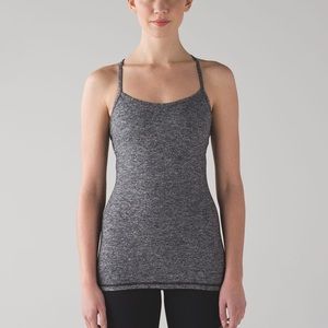 Lululemon Power Y Tank *Luon in Heathered Black, 6